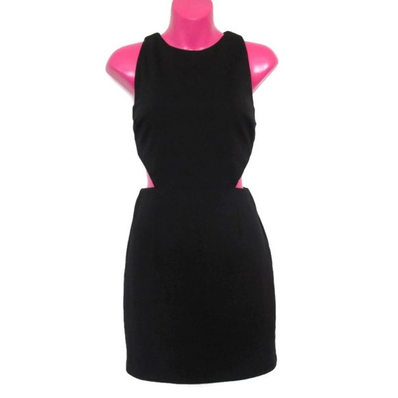 y2k NWOT sexy black cut out mini dress size small lbd - Picture 8 of 8
